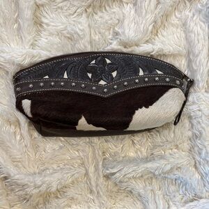 American West Prairie Rose Cowhide Accessory Case Clutch
